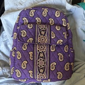 Vera Bradley Purple Paisley Quilted Backpack